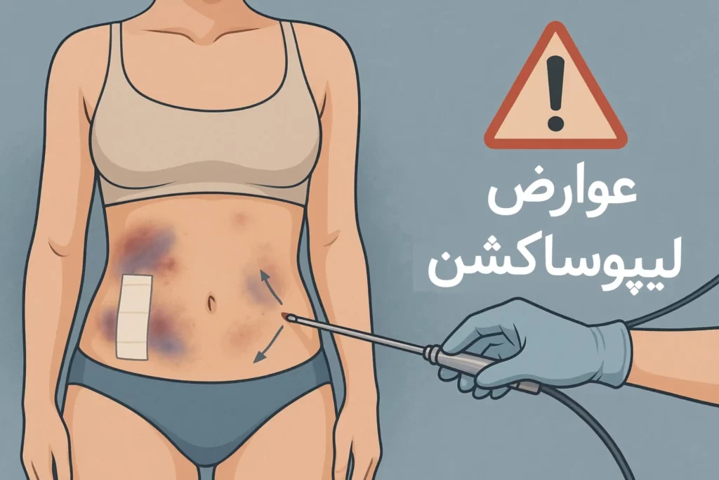 خطرات و عوارض لیپوساکشن؛ آگاهانه تصمیم بگیرید. 1 عوارض لیپوساکشن
